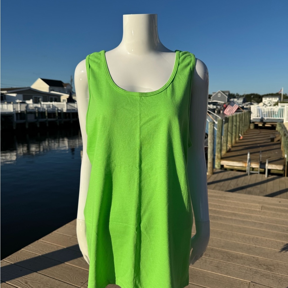 🟢💲2/10‼️Gildan Bright Green Sleeveless Tank Top